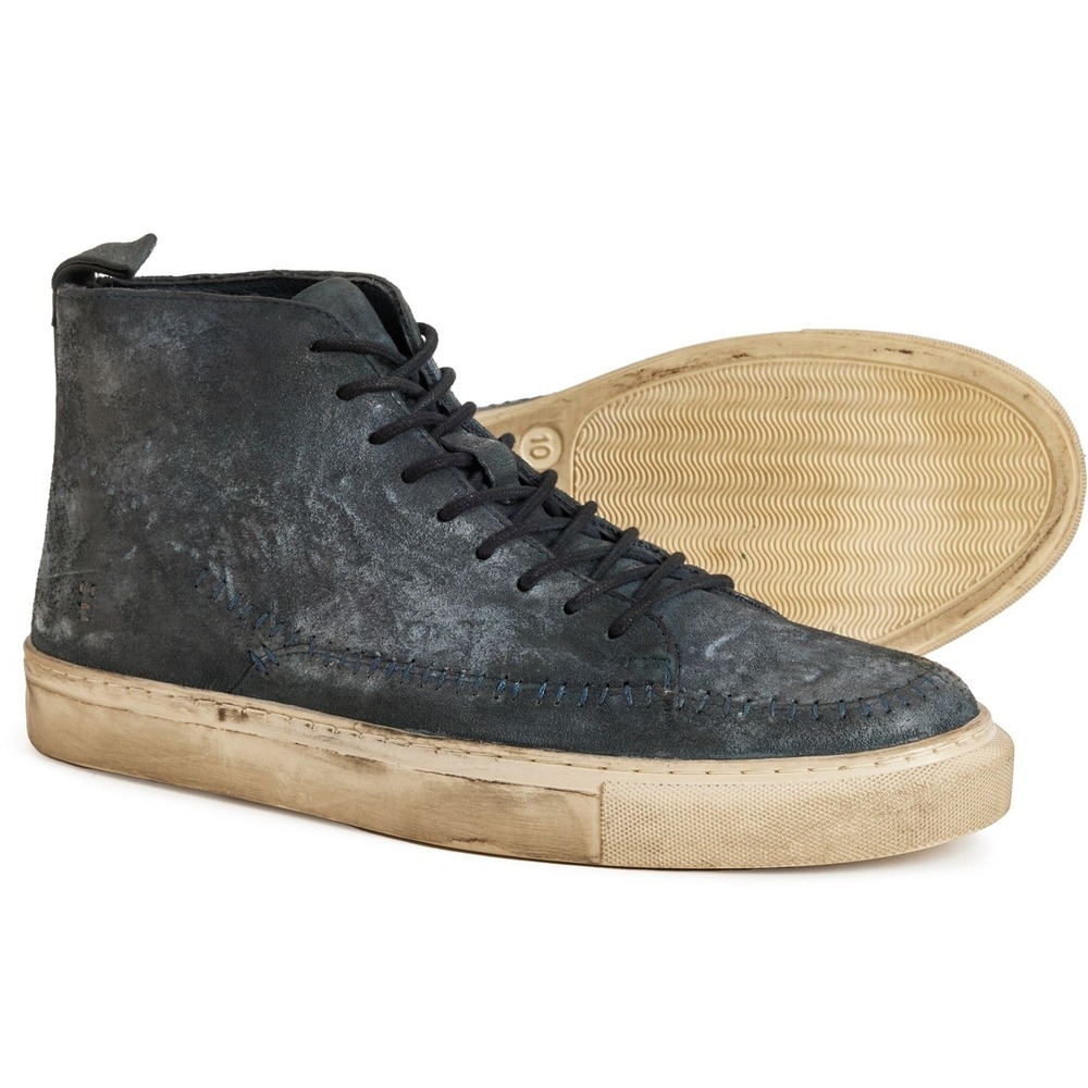 ROAN BY BED STU Argonath Sneakers  Leather Men Sz 10 Gray Ankle Distressed‎